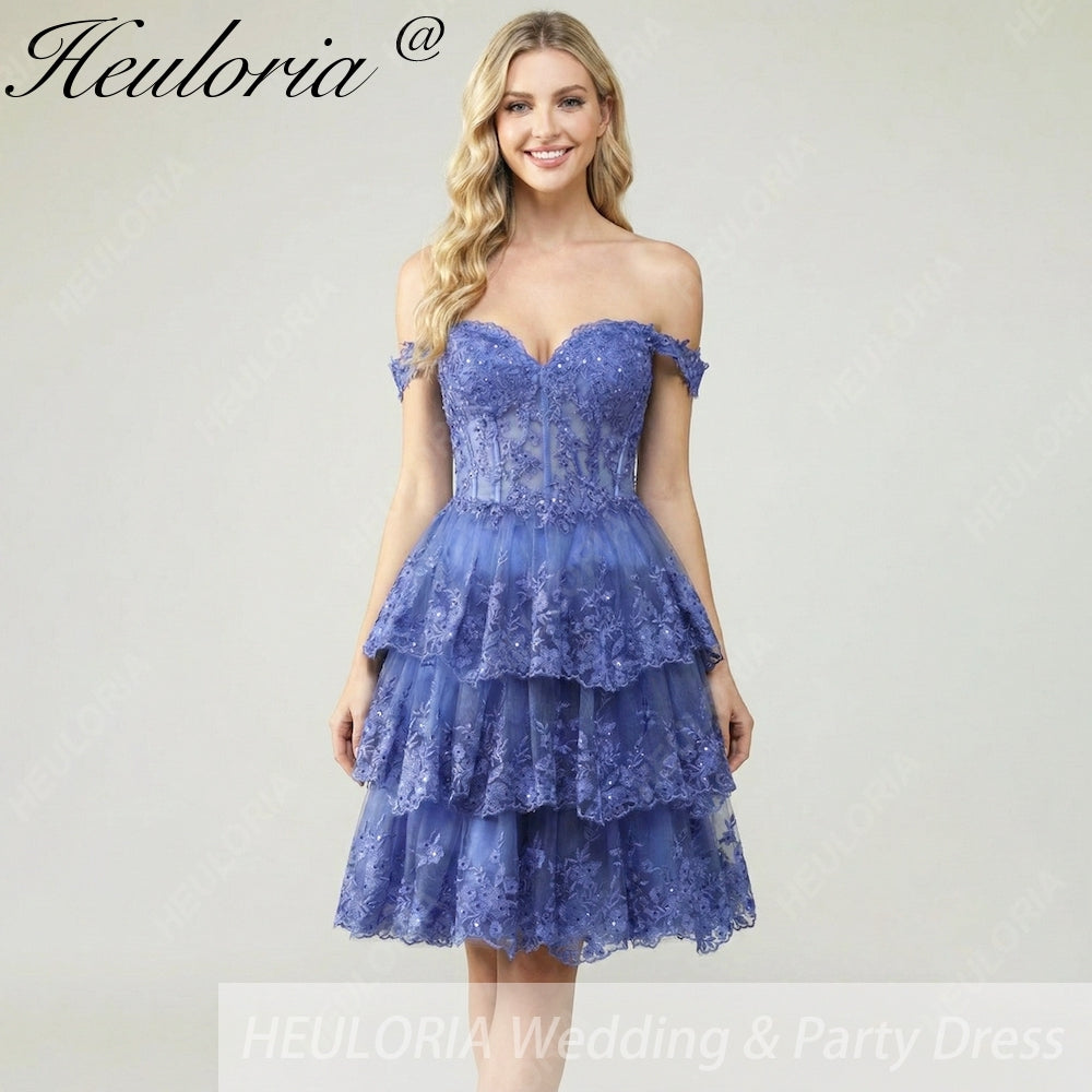 homecoming dresses periwinkle Lace Corset Dress ED-276 beaded details on the Pepperidge Farm dressing recipe open lace-up back Scarf:No Scarf