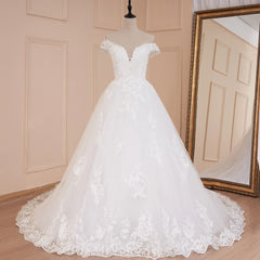 HEULORIA princess wedding dress off shoulder lace applique bride dress plus size robe de mariee BA-546 HEULORIA princess wedding dress off shoulder lace applique bride dress plus size robe de mariee BA-546