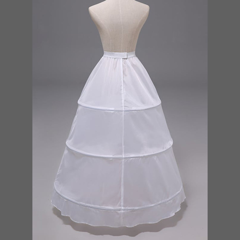 A-Line Slip Ankle-Length 1 Tiers Petticoats A Line Style underskirt 3 loops for bride