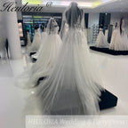 HEULORIA Sparkly Glitter A Line Lace Boho Wedding Dresses plug v neck Backless bridal dress AL-921