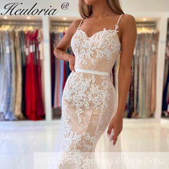 New Mermaid Sexy Prom Dresses Long for Applique with Detachable Train Formal Evening Dress Party Birthday Gowns Customized Made