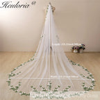 Cathedral Wedding Veil Lace bridal veil with Metal Comb Length 300cm width 300cm for Bride VL-104
