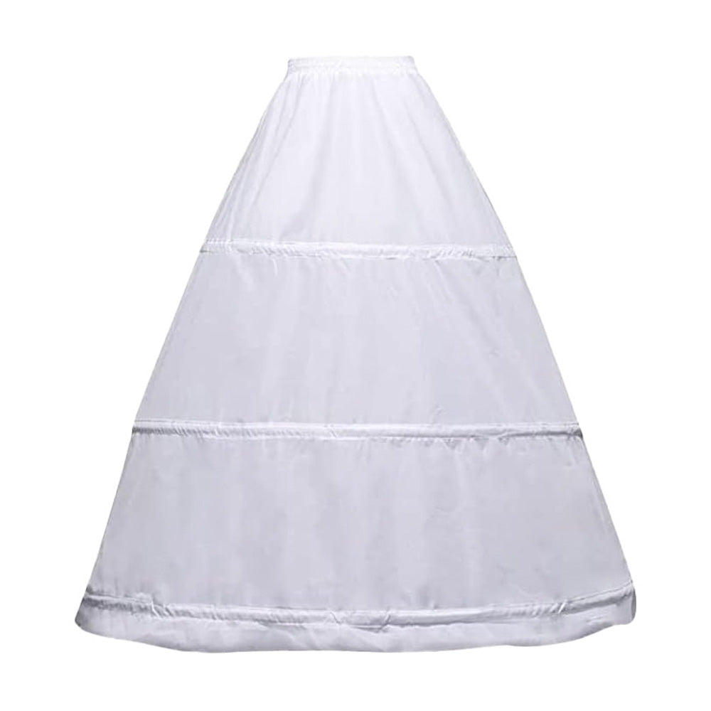 A-Line Slip Ankle-Length 1 Tiers Petticoats A Line Style underskirt 3 loops for bride
