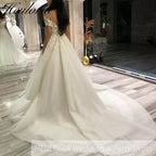 Princess Wedding Dress off shoulder lace bride dress plus size robe de mariee Lace beading Wedding Bridal Gown BA-99