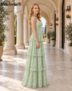 heuloria-Sage Green Floral Sweetheart Tiered Bridesmaid Dress-ed-566-1