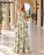 heuloria-Ivory Green Floral Sweetheart Tiered Maxi Prom Dress-ed-566-3