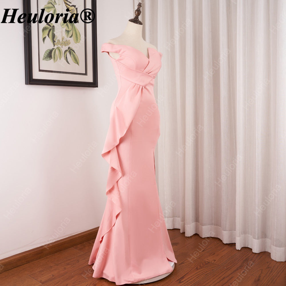 heuloria-Off-the-Shoulder Ruffle Mermaid Evening Dress with Slit-ed-9