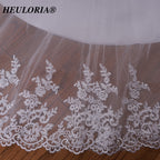 HEULORIA Elegant V-Neck Long Sleeve Mermaid Wedding Dress with Illusion Lace & Scalloped Cathedral Train ME-VL