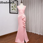 heuloria-V-Neck Satin Mermaid Evening Dress with Cascading Ruffle and Slit-ed-10