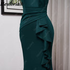 heuloria-V-Neck Satin Mermaid Evening Dress with Cascading Ruffle and Slit-ed-10