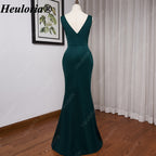 heuloria-V-Neck Satin Mermaid Evening Dress with Cascading Ruffle and Slit-ed-10