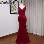heuloria-V-Neck Satin Mermaid Evening Dress with Cascading Ruffle and Slit-ed-10