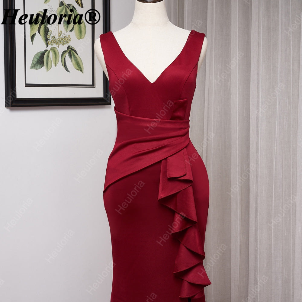 heuloria-V-Neck Satin Mermaid Evening Dress with Cascading Ruffle and Slit-ed-10