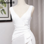 heuloria-V-Neck Satin Mermaid Evening Dress with Cascading Ruffle and Slit-ed-10