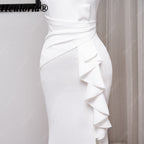 heuloria-V-Neck Satin Mermaid Evening Dress with Cascading Ruffle and Slit-ed-10
