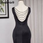 heuloria-V-Neck Cutout Mermaid Evening Dress with Beaded Back-ed-14