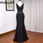 heuloria-V-Neck Cutout Mermaid Evening Dress with Beaded Back-ed-14