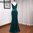 heuloria-V-Neck Cutout Mermaid Evening Dress with Beaded Back-ed-14