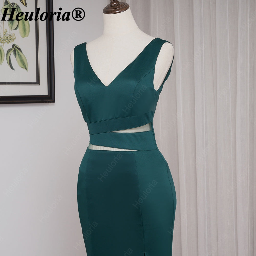 heuloria-V-Neck Cutout Mermaid Evening Dress with Beaded Back-ed-14