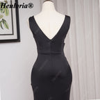 heuloria-V-Neck Satin Mermaid Evening Dress with Cascading Ruffle and Slit-ed-10
