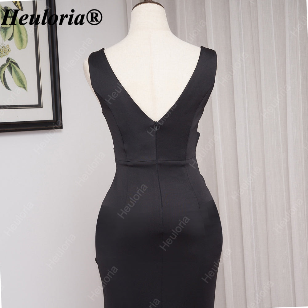 heuloria-V-Neck Satin Mermaid Evening Dress with Cascading Ruffle and Slit-ed-10