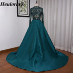 heuloria-Long Sleeve Sequin Evening Dress with Overskirt and Train-ed-58-2