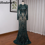 heuloria-Long Sleeve Sequin Evening Dress with Overskirt and Train-ed-58-2