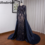heuloria-Long Sleeve Sequin Evening Dress with Overskirt and Train-ed-58-2