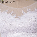 HEULORIA Princess Ball Gown Wedding Dress long sleeve sweetheart plus size robe de mariee Lace beading bride dress court train BA-VN8191