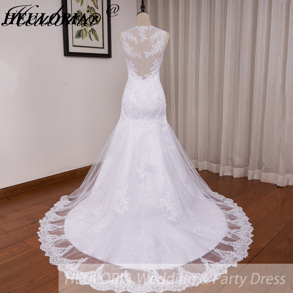 HEULORIA vintage Mermaid Wedding Dress sweetheart lace beading bride dress Robe de mariage customize ME-1231