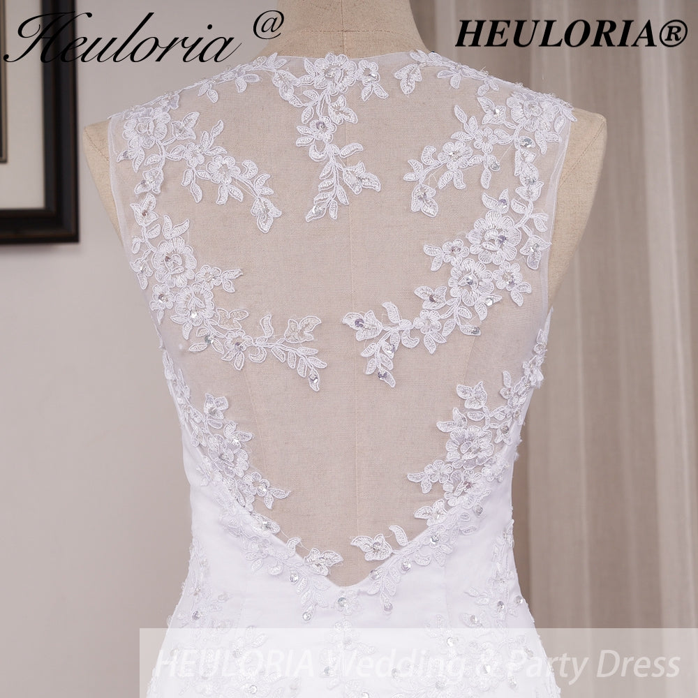 HEULORIA vintage Mermaid Wedding Dress sweetheart lace beading bride dress Robe de mariage customize ME-1231