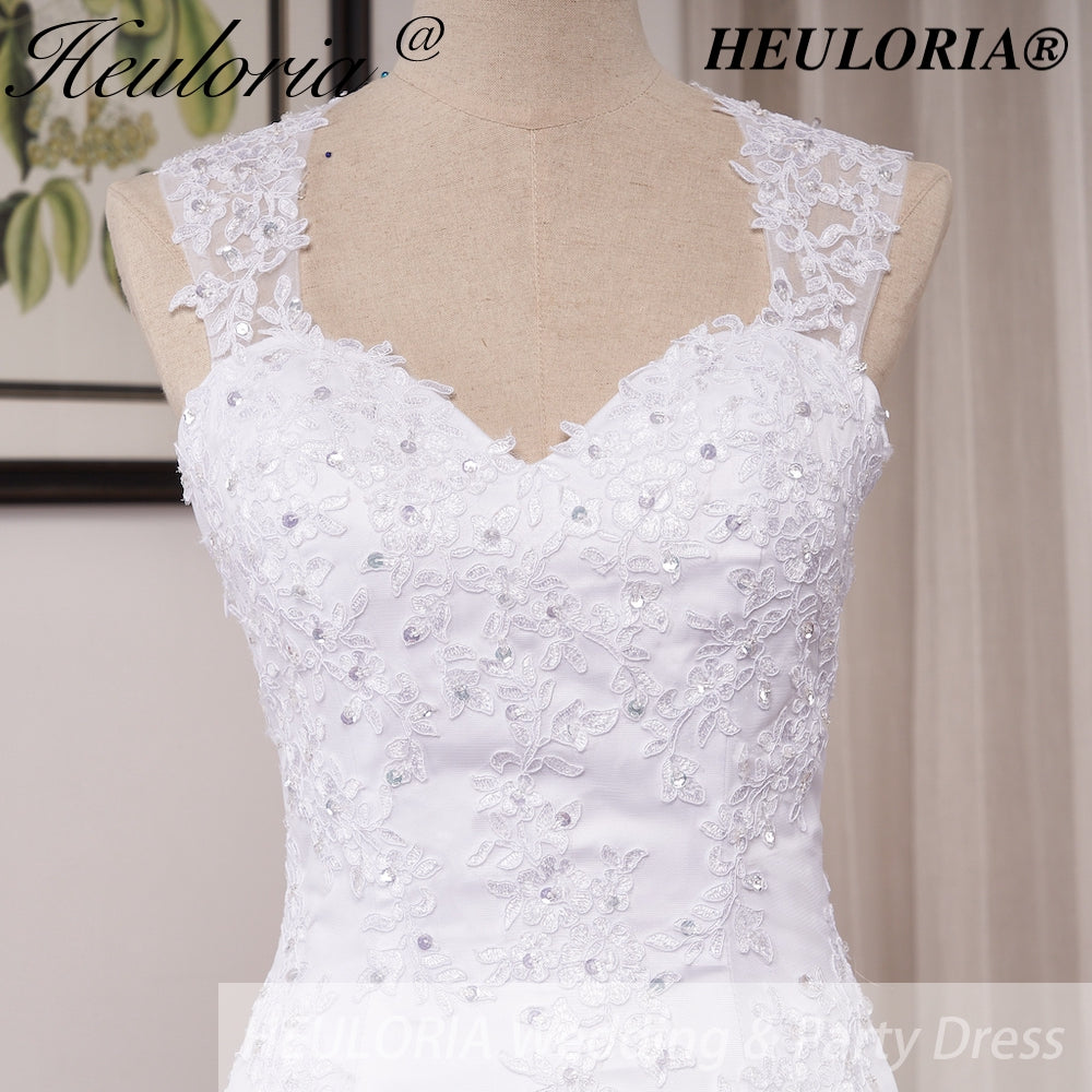 HEULORIA vintage Mermaid Wedding Dress sweetheart lace beading bride dress Robe de mariage customize ME-1231