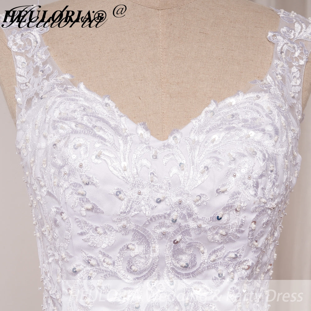 HEULORIA vintage Mermaid Wedding Dress sweetheart lace beading bride dress Robe de mariage customize ME-622