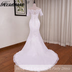 HEULORIA off shoulder Mermaid Wedding Dresses lace up plus size Bride Dress Robe de mariage customize ME-51009