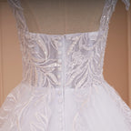 HEULORIA elegant off shoulder wedding dress A line lace applique bridal dress Robe De Mariee Wedding Bride Dress AL-558