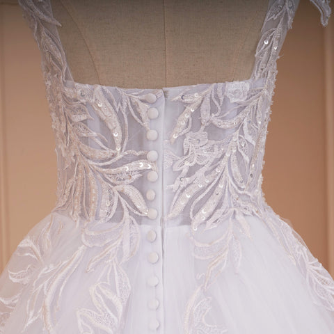 HEULORIA elegant off shoulder wedding dress A line lace applique bridal dress Robe De Mariee Wedding Bride Dress