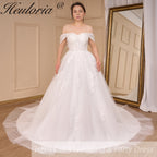 elegant A line wedding dress off shoulder lace beading bride dress Robe De Mariee Wedding Bride Dress long train AL-782A