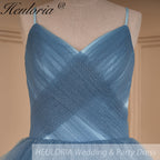 HEULORIA elegant  A line wedding dress shinny tulle bride dress Robe De Mariee Wedding Bride Dress AL-799