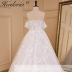 Elegant A line Wedding Dress off shoulder lace bride dress robe de mariee Bridal Gown AL-901