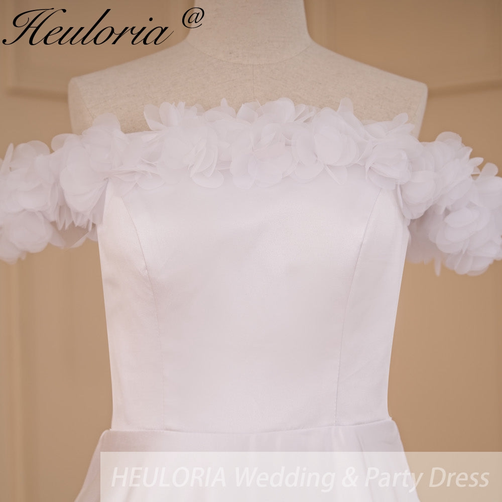 HEULORIA elegant off shoulder wedding dress lace Princess bridal dress Robe De Mariee Wedding Bride Dress AL-706