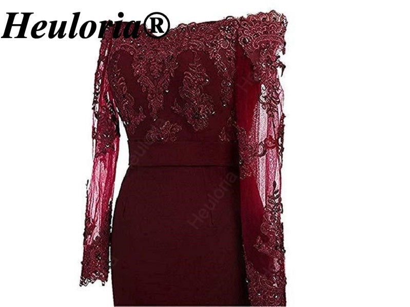 heuloria-Burgundy Off-the-Shoulder Lace Mermaid Evening Dress with Long Sleeves-ed-77