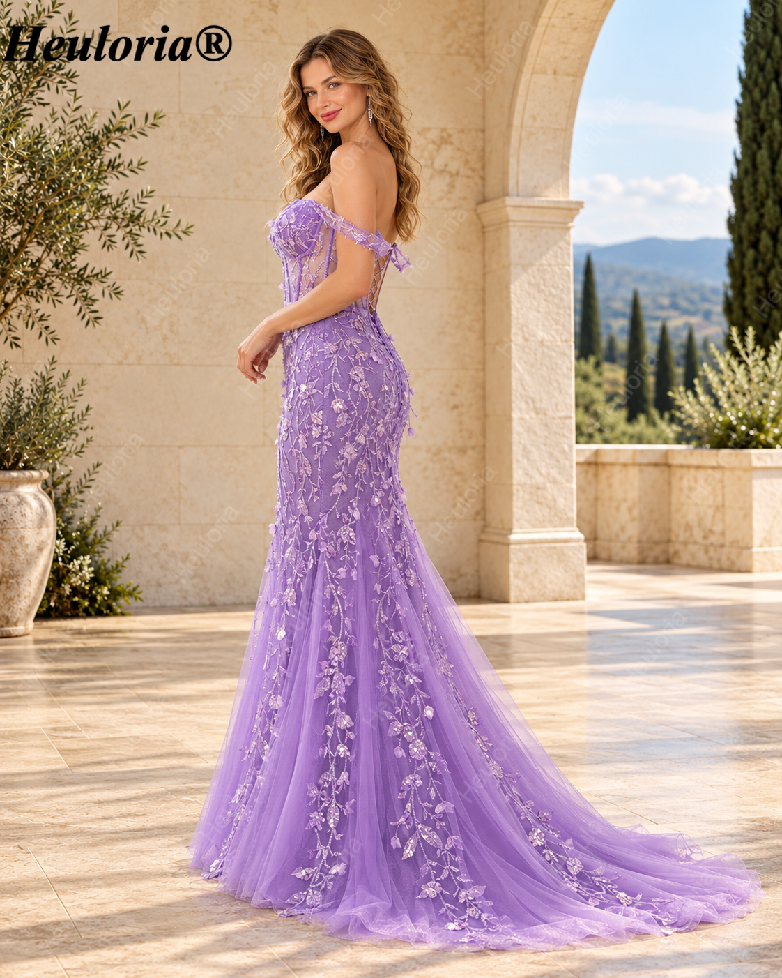 heuloria-Off-the-Shoulder Floral Mermaid Prom Dress with Sheer Corset-ed-427