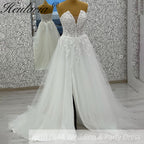 elegant A line wedding dress Sweetheart lace beading bride dress Robe De Mariee Wedding Bride Dress long train AL-1034