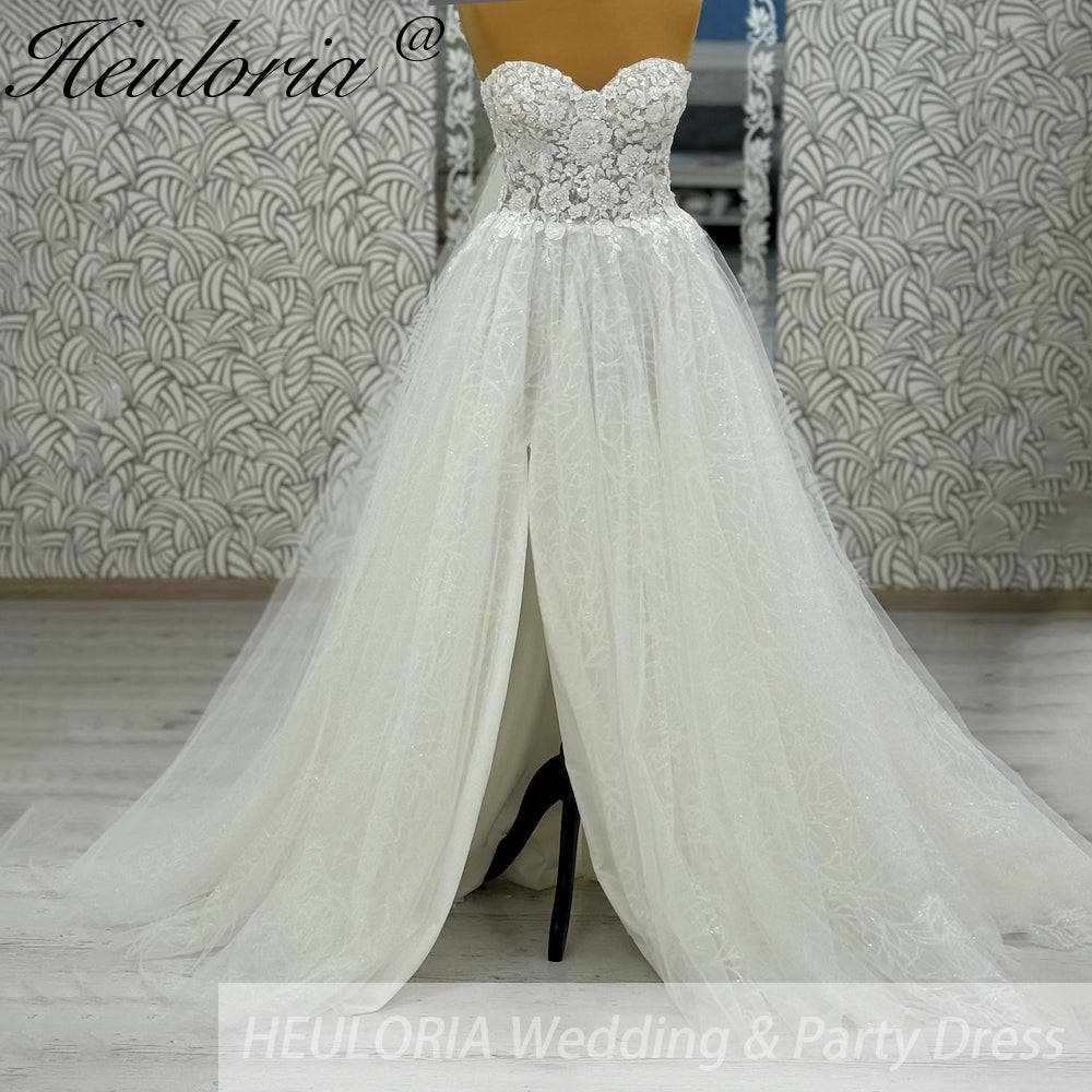 elegant A line wedding dress off shoulder lace beading bride dress Robe De Mariee Wedding Bride Dress long train AL-1008 Secondary image