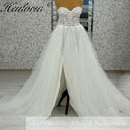 elegant A line wedding dress off shoulder lace beading bride dress Robe De Mariee Wedding Bride Dress long train AL-1008