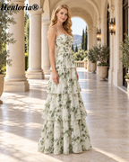 heuloria-Ivory Green Floral Sweetheart Tiered Maxi Prom Dress-ed-566-3