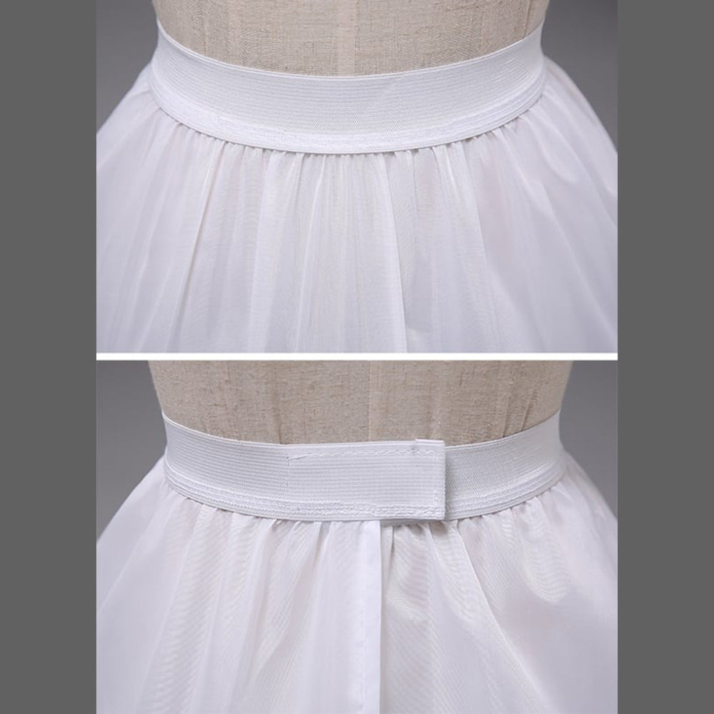 A-Line Slip Ankle-Length 1 Tiers Petticoats A Line Style underskirt 3 loops for bride