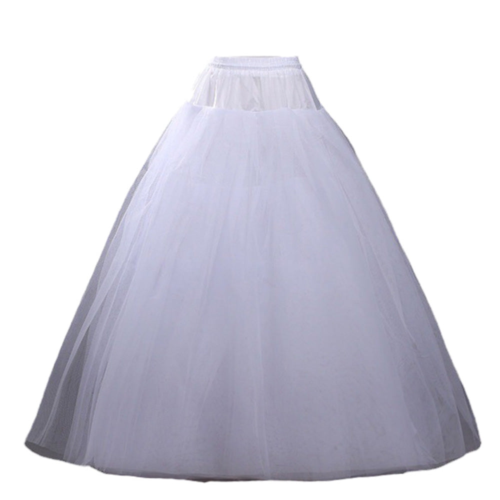 A-Line Slip Floor-Length 3 Tiers Petticoats for  A Line Style for bride