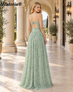 heuloria-Dusty Sage Floral Bridesmaid Dress with Keyhole Back and Slit-ed-554