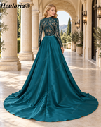 heuloria-Long Sleeve Sequin Evening Dress with Overskirt and Train-ed-58-2